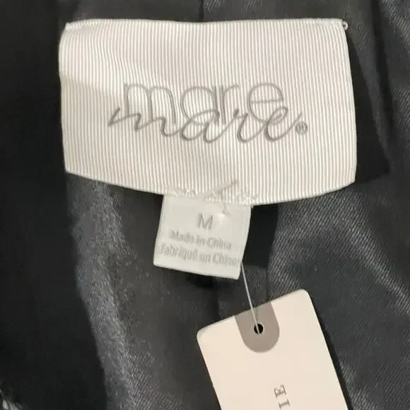 Anthropologie Mare Mare Sequin Tweed Coat Plaid Women’s M Black White New - Picture 10 of 16